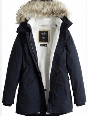 Hollister Women's Black Winter Jacket